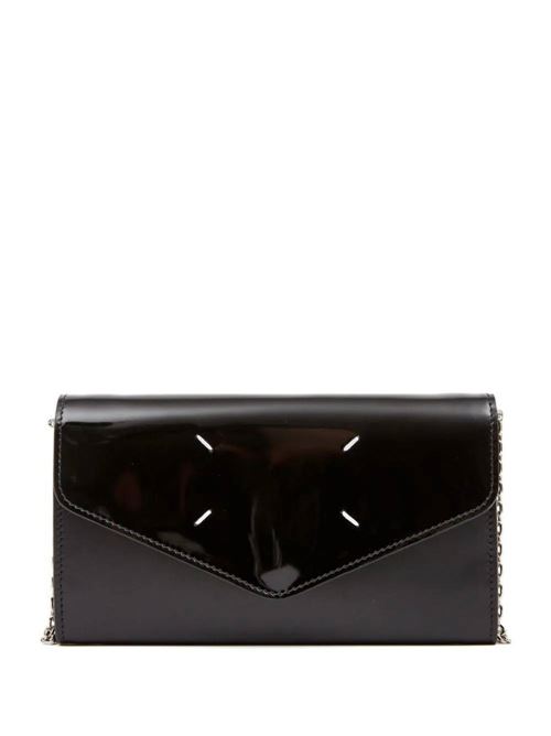 Borsa in pelle nera con finitura in vernice Maison Margiela | SA1UI0037P5135T8013